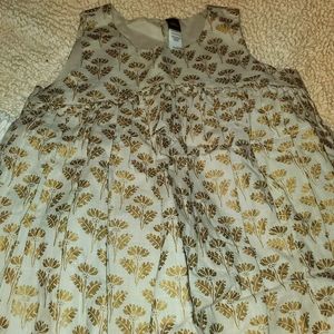 Tea Collection Gold Woodblock Dress Sz 7